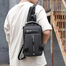 Load image into Gallery viewer, Multi-function messenger bag with USB charging port