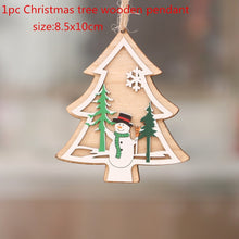 Load image into Gallery viewer, 2D 3D Christmas Ornament Wooden Hanging Pendants