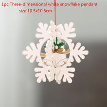 Load image into Gallery viewer, 2D 3D Christmas Ornament Wooden Hanging Pendants