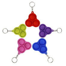 Load image into Gallery viewer, 3PCS Fidget Simple Dimple Keychain Stress Relief Key Ring