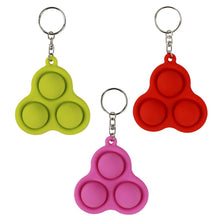 Load image into Gallery viewer, 3PCS Fidget Simple Dimple Keychain Stress Relief Key Ring