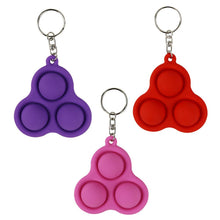 Load image into Gallery viewer, 3PCS Fidget Simple Dimple Keychain Stress Relief Key Ring