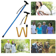 Load image into Gallery viewer, Aluminum Alloy Five-section Folding Walking Sticks Crutches
