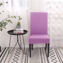 Load image into Gallery viewer, Solid Color Spandex Chair Covers Stretch Dining Room Seat Cover