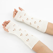 Load image into Gallery viewer, Women Arm Crochet Knitting Hollow Heart Mitten Warm Fingerless Gloves