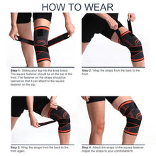 Load image into Gallery viewer, Men Pressurized Elastic Knee Pads Support Fitness Gear