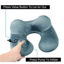 Load image into Gallery viewer, Inflatable Travel Pillow with Drawstring Bag