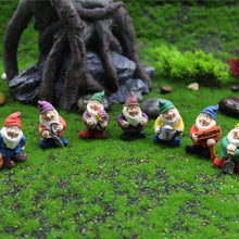 Load image into Gallery viewer, 1 Set Cute Mini Resin Seven Dwarfs Statue Bonsai Decoration
