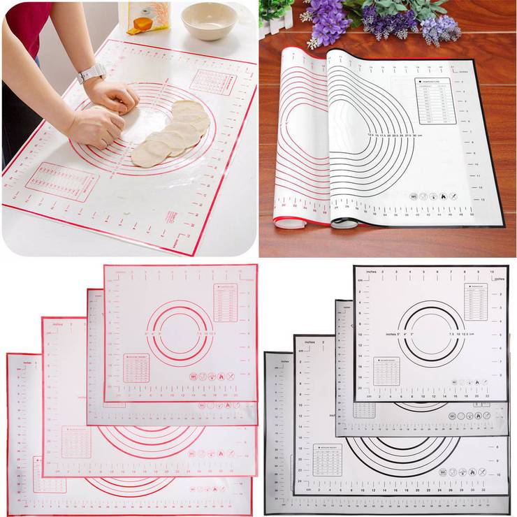 Non-Stick Silicone Sheet Liner Dough Rolling Mat Baking Mat Pastry Clay Pad