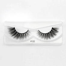 Load image into Gallery viewer, 10 Pairs 3-D mink eyelashes with messy natural false eyelashes
