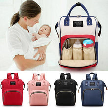 Load image into Gallery viewer, Multifunctional baby diaper backpack waterproof changing bag
