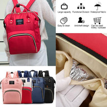 Load image into Gallery viewer, Multifunctional baby diaper backpack waterproof changing bag

