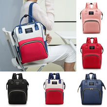 Load image into Gallery viewer, Multifunctional baby diaper backpack waterproof changing bag
