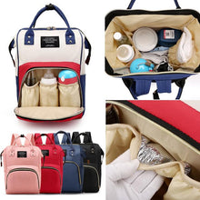 Load image into Gallery viewer, Multifunctional baby diaper backpack waterproof changing bag
