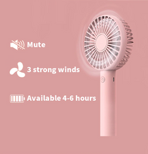Load image into Gallery viewer, USB rechargeable mini portable fan for outdoor travel
