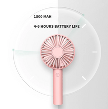 Load image into Gallery viewer, USB rechargeable mini portable fan for outdoor travel
