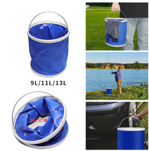 Load image into Gallery viewer, Thickened portable folding bucket outdoor camping fishing car washing bucket
