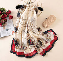 Load image into Gallery viewer, Silk lady sunscreen luxury shawl printed Headband

