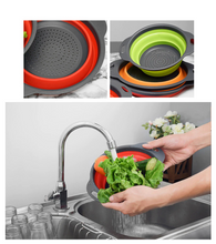 Load image into Gallery viewer, Foldable Drain Basket Colander Fruit Vegetable Washing Basket
