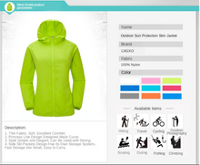 Load image into Gallery viewer, Camping Rain Jacket Men Women Waterproof Sun Protection Clothing
