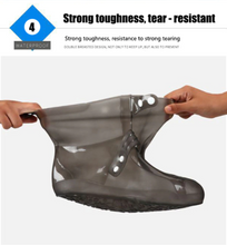 Load image into Gallery viewer, Thickened waterproof silicone rubber shoe cover reusable shoe cover
