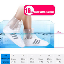 Load image into Gallery viewer, Thickened waterproof silicone rubber shoe cover reusable shoe cover
