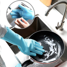 Load image into Gallery viewer, 1Pair Dishwashing Cleaning Gloves Magic Silicone Rubber Dish Washing Glove
