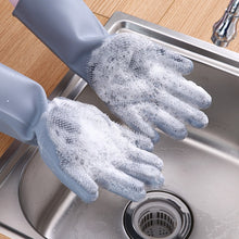 Load image into Gallery viewer, 1Pair Dishwashing Cleaning Gloves Magic Silicone Rubber Dish Washing Glove
