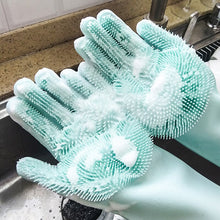 Load image into Gallery viewer, 1Pair Dishwashing Cleaning Gloves Magic Silicone Rubber Dish Washing Glove
