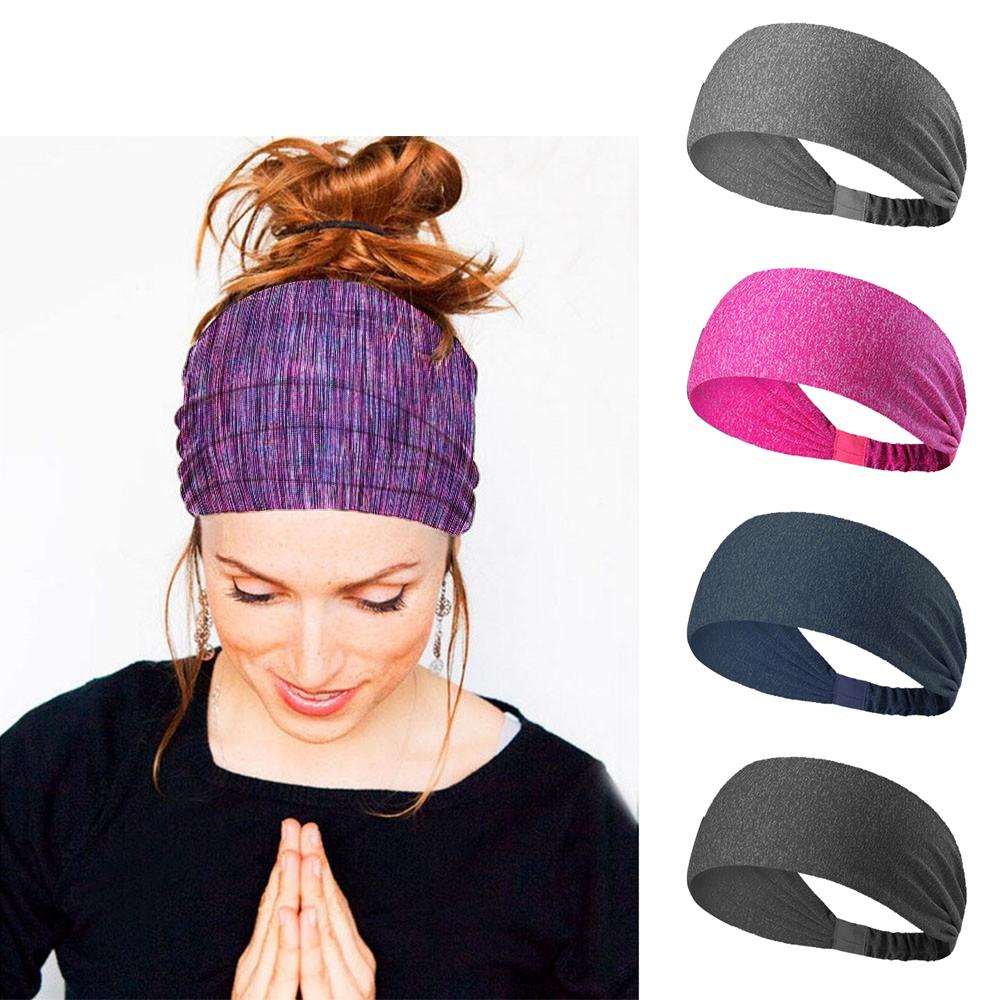 3 Pack Unisex Yoga Headband Nonslip Elastic Stretch Headwrap