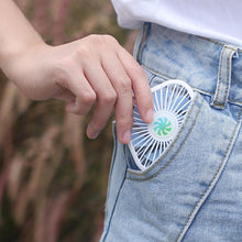Load image into Gallery viewer, Mini Folding Desk Fan Lazy Hanging Neck Fan with String
