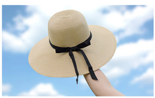 Load image into Gallery viewer, Women Summer Straw Hat Big Wide Brim Beach Hat

