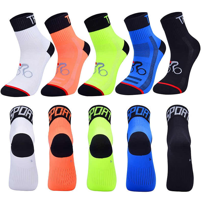 New Men Women Cycling Sock Breathable Protect Feet Wicking Sport Sock