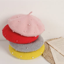 Load image into Gallery viewer, Princess Kids Girls Caps Berets Lovely Pearl Beanies Hats
