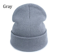 Load image into Gallery viewer, 2 Psc winter warm solid color knitted hat
