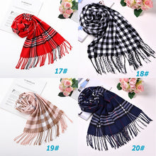 Load image into Gallery viewer, Winter Fashion Plaid Fringed Cashmere Blanket Premium Scarf
