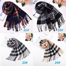 Load image into Gallery viewer, Winter Fashion Plaid Fringed Cashmere Blanket Premium Scarf
