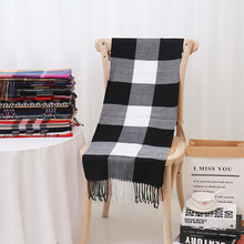 Load image into Gallery viewer, Winter Fashion Plaid Fringed Cashmere Blanket Premium Scarf
