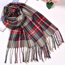 Load image into Gallery viewer, Winter Fashion Plaid Fringed Cashmere Blanket Premium Scarf
