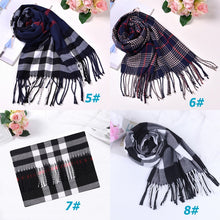Load image into Gallery viewer, Winter Fashion Plaid Fringed Cashmere Blanket Premium Scarf
