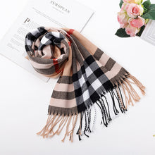 Load image into Gallery viewer, Winter Fashion Plaid Fringed Cashmere Blanket Premium Scarf
