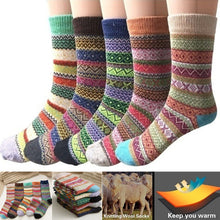 Load image into Gallery viewer, 5 Pcs Retro Boho Thick Thermal Socks
