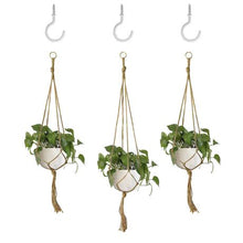 Load image into Gallery viewer, 3 Pack Hanging Garden Plant Pot Net with Hooks
