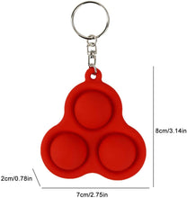 Load image into Gallery viewer, 3PCS Fidget Simple Dimple Keychain Stress Relief Key Ring
