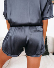 Load image into Gallery viewer, Women Satin Silky Pajama Set Short Sleeve T-shirt With Shorts
