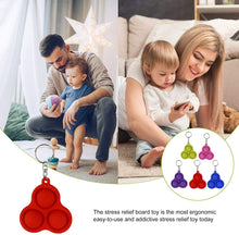 Load image into Gallery viewer, 3PCS Fidget Simple Dimple Keychain Stress Relief Key Ring
