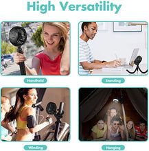 Load image into Gallery viewer, The tripod can be deformed at will, and the small fan can be rotated 360°

