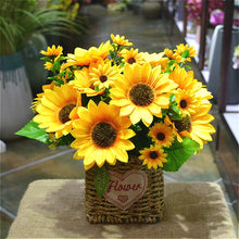 Load image into Gallery viewer, 7Branch Artificial Sunflower Bouquet Silk Fake Sunflowers
