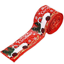 Load image into Gallery viewer, Christmas Burlap Ribbon Roll Xmas Tree Twine Streamer Ribbon
