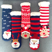 Load image into Gallery viewer, Christmas Fuzzy Slipper Socks Womens Floor Sock
